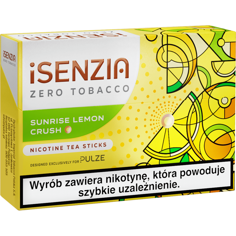 iSENZIA Zero Tobacco Sunrise Lemon Crush